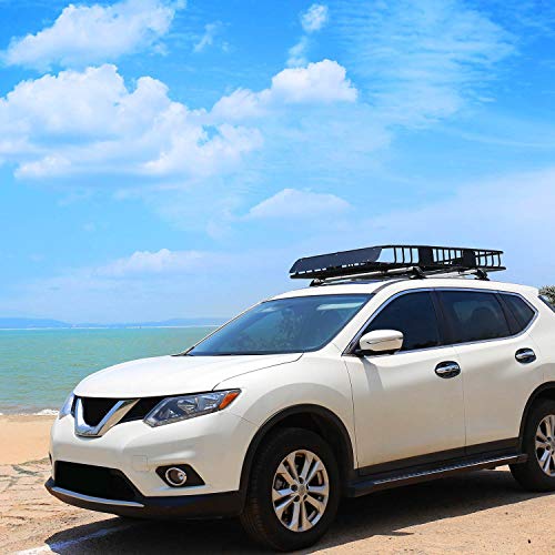 XCAR Roof Rack Basket with Extension, 64" x 39" Rooftop Cargo - Product Imagery