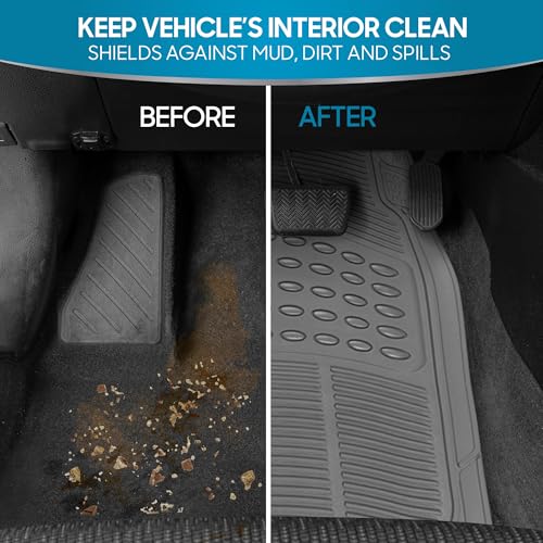 BDK ProLiner Floor Mats for Cars Trucks SUV, 4-Piece All-Weather - Product Imagery