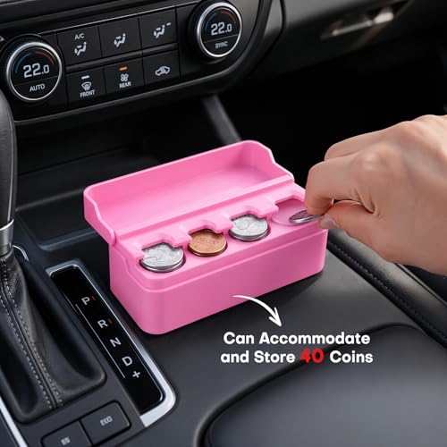 SINGARO Coin Holder for Car, Coin Change Organizer Compatible - Product Imagery