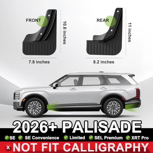 Muslogy Mud Flaps for 2026 Hyundai Palisade (Not for Calligraphy) - Product Imagery