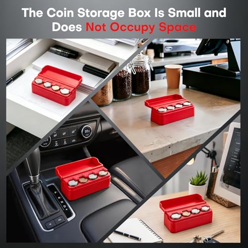 SINGARO Coin Holder for Car, Coin Change Organizer Compatible - Product Imagery