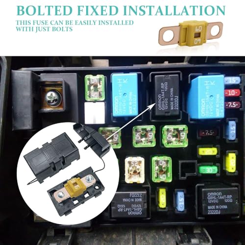 3PCS AMI/Midi Fuse, High Current 60A, Bolt-on Fuse Universal for - Product Imagery