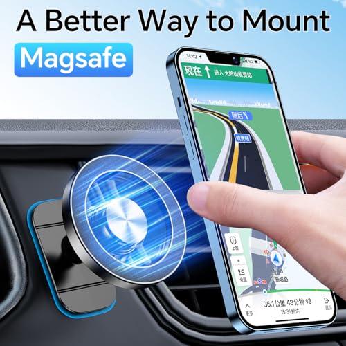for iPhone Magsafe car Mount【20 Strong Magnets】Magnetic Phone - Product Imagery