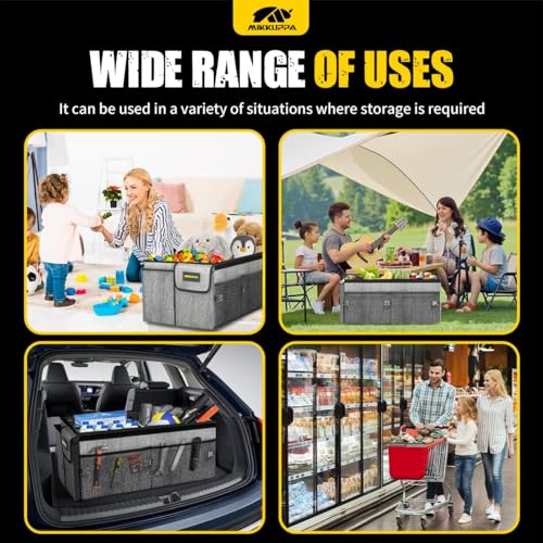 MIKKUPPA Trunk Organizer with Lid - 65L Collapsible Car - Product Imagery