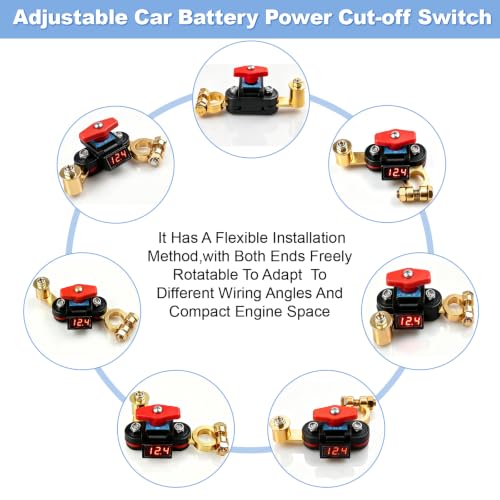 Universal Car Battery Disconnect Switch Leak Protector with LED - Product Imagery