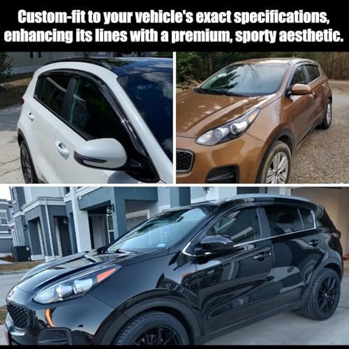 AUXKO Tape-on Rain Guard for Hyundai Tucson 2026-2022 SE SEL - Product Imagery