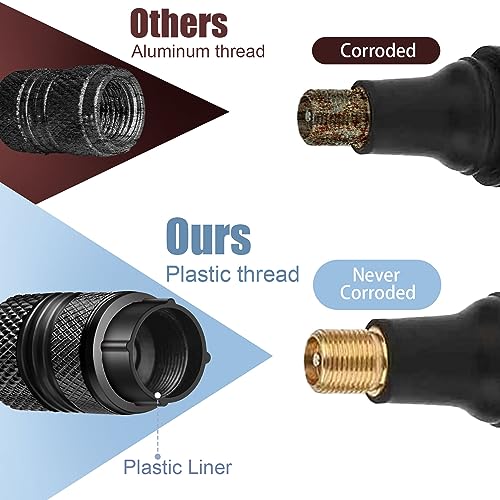 Tire Valve Stem Caps - 4 Pack Anti-Corrosion Premium Anodized - Product Imagery