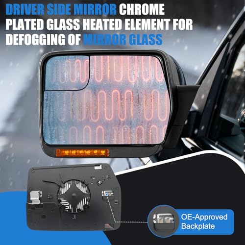 Driver Side Heated Mirror Glass Replacement for 2011 2012 2013 - Product Imagery