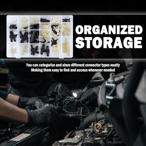 91PCS Car Vacuum Line Connectors Kit with 32 Types,1/8" 3/16" - Product Imagery