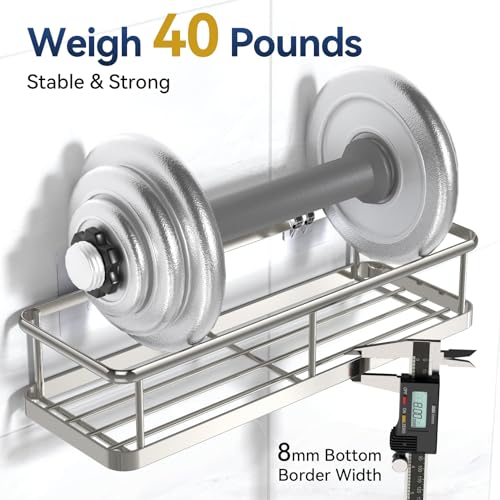 YASONIC Shower Caddy Adhesive, Rustproof Shower Organizer, Large - Product Imagery