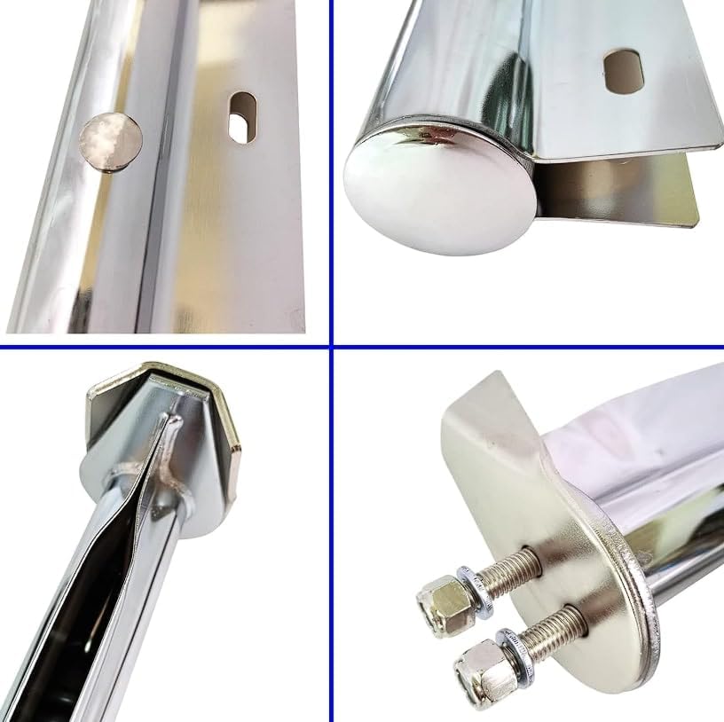Torque Stainless Steel Mud Flap Hanger 28" 45-Degree Angled Set - Product Imagery