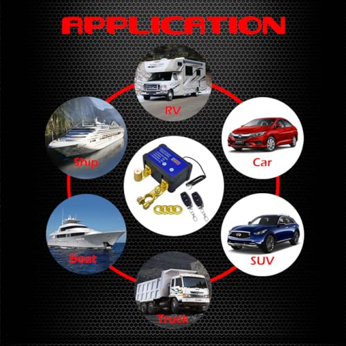 Ampper Remote Battery Disconnect Switch 12V W/Voltmeter, 240A - Product Imagery