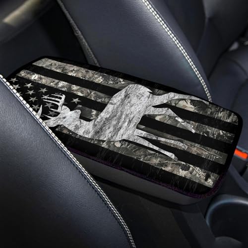 Deer Car Console Covers American Flag Armrest Console Cover Camo - Product Imagery