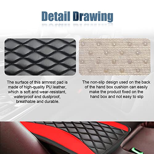 Car Center Console Cover, Universal Leather Waterproof Armrest - Product Imagery