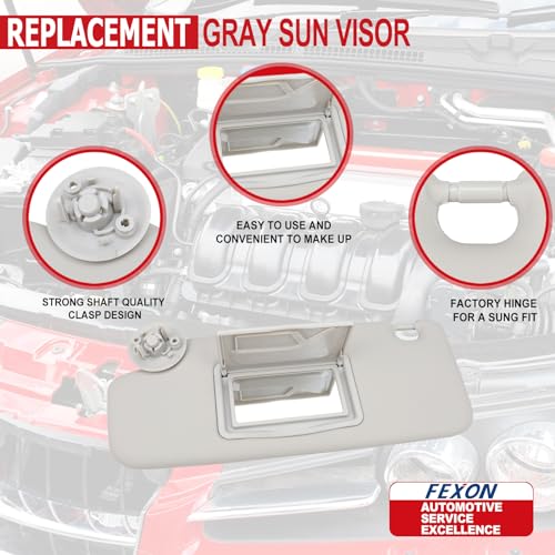 FEXON Sun Visor Pair for Chevy Sonic & Spark, Left/Right, - Product Imagery