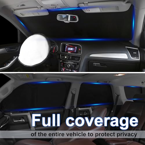 8PCS Windshield Sun Shade Custom Fit for 2024 2025 2026 Toyota - Product Imagery