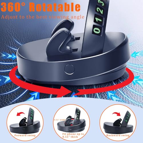 Car Dashboard Phone Mount 360° Rotatable,Adhesive Auto Phone - Product Imagery