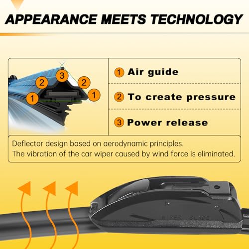 AUTOBOO 26" and 16" Windshield Wipers Blades (Pack Of 2) - Product Imagery