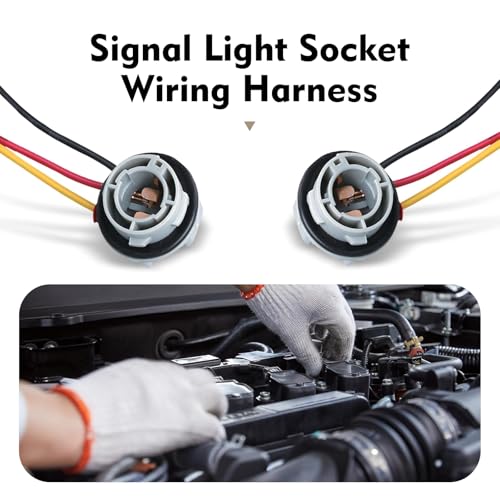 2 PCS 1157 LED Bulb Socket Plug, Plastic Turn Signal Socket - Product Imagery