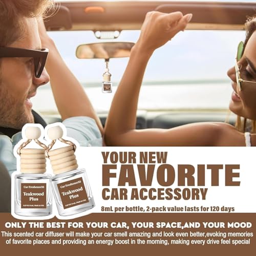 C Classy Car Air Freshener Hanging 2 Pack, Mahogany Teakwood - Product Imagery