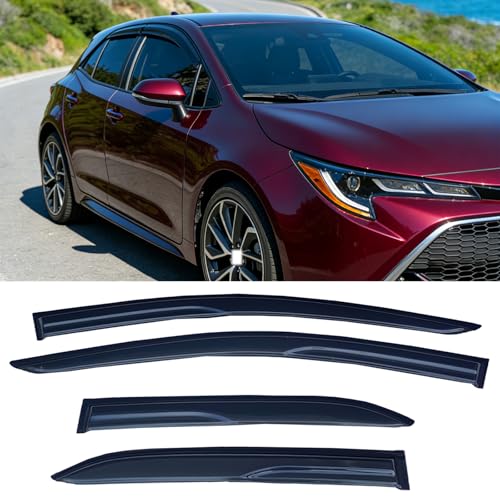 Tape on Rain Guards for 2019-2026 Toyota Corolla Hatchback - Product Imagery