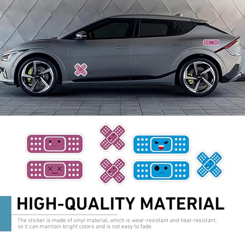 7PCS Car Bandaid Sticker, Funny Bandage Decal for Car Damage, - Product Imagery