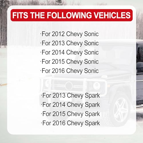 FEXON Sun Visor Pair for Chevy Sonic & Spark, Left/Right, - Product Imagery