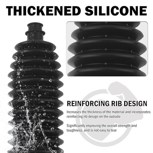 2PCS Thick Silicone Car Inner Tie Rod Boot Upgrade Large - Product Imagery
