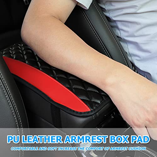 Moly Magnolia Car Center Console Pad, Red - Product Imagery