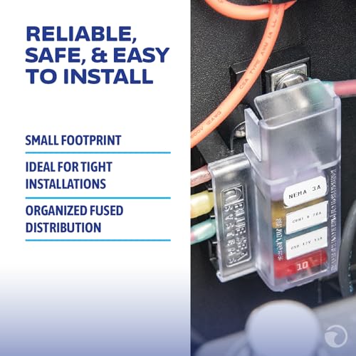 Blue Sea Systems ST Blade Fuse Block Compact 4 Circuit With - Product Imagery