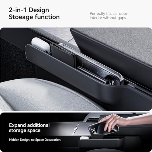 YONZEE 2-in-1 Car Steering Wheel Desk Tray & Car Seat Gap Filler - Product Imagery