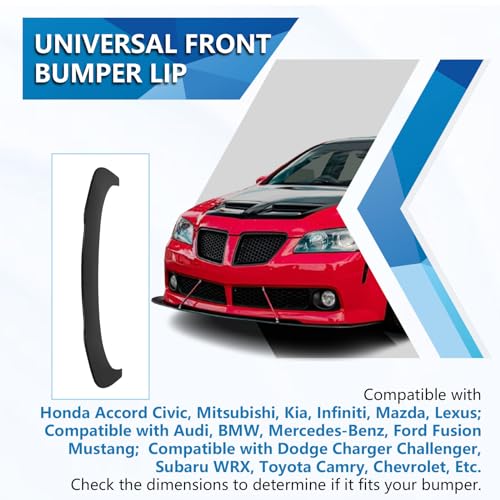 ECOTRIC 67''x Bumper Lip Chin Flat Spoiler Compatible with - Product Imagery