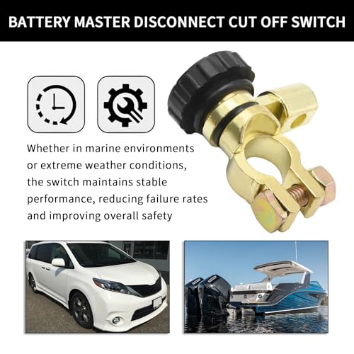 Hoypeyfiy Battery Master Disconnect Cut Off Switch, 360 Degree - Product Imagery