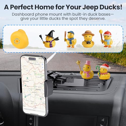DIAMOOKY Metal Adjustable Phone Mount for Jeep Wrangler JK JKU - Product Imagery