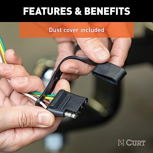 CURT 56106 Vehicle-Side Custom 4-Pin Trailer Wiring Harness fits - Product Imagery