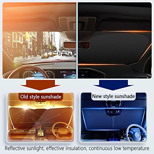 300T Thickened Automotive Glass Sunshade and Comes with Storage - Product Imagery