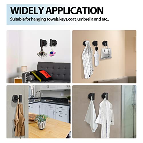 Kruodop Towel Hooks for Bathroom,2 Packs Wall Mount Towel - Product Imagery