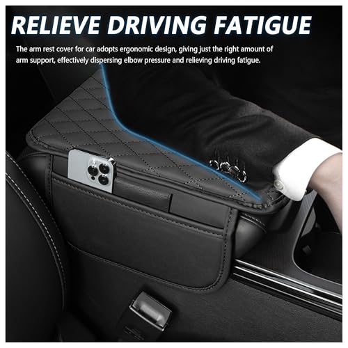 Stacool Upgraded Car Center Console Cover,Microfiber Leather Car - Product Imagery