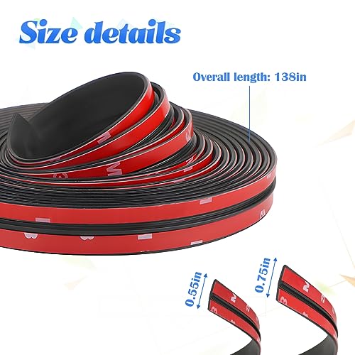 BESULEN 26 Ft Car Windshield Weather Stripping, 14mm+19mm As a - Product Imagery
