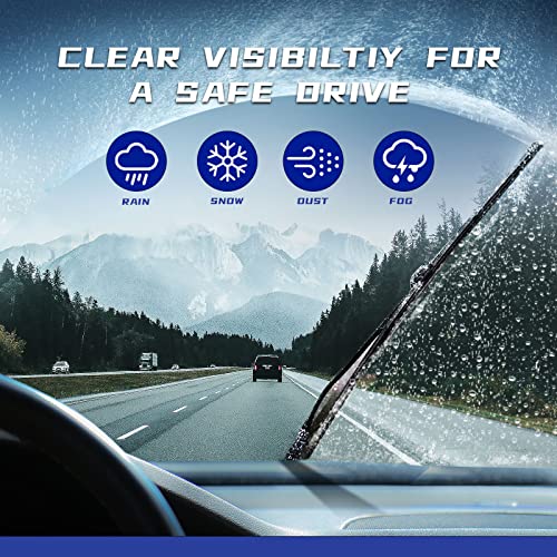 3 Wipers Replacement for 2018-2024 Volkswagen Tiguan Windshield - Product Imagery