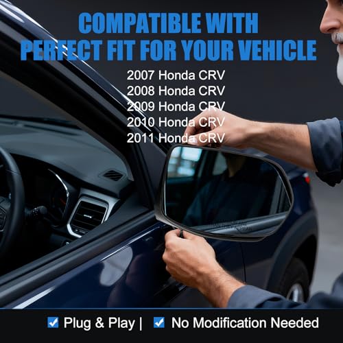 Passenger Side Mirror Replacement Glass with Backing Plate for - Product Imagery