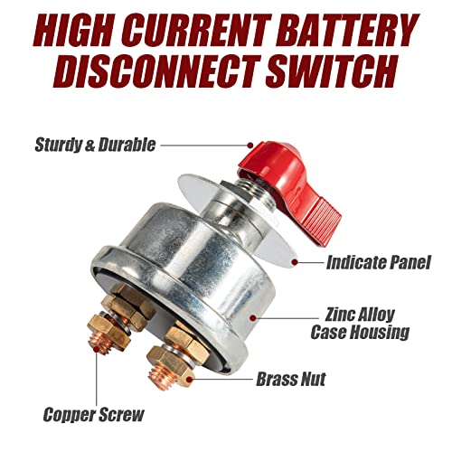 KACOLA High Current Battery Disconnect Switch 300A, 12-24V - Product Imagery