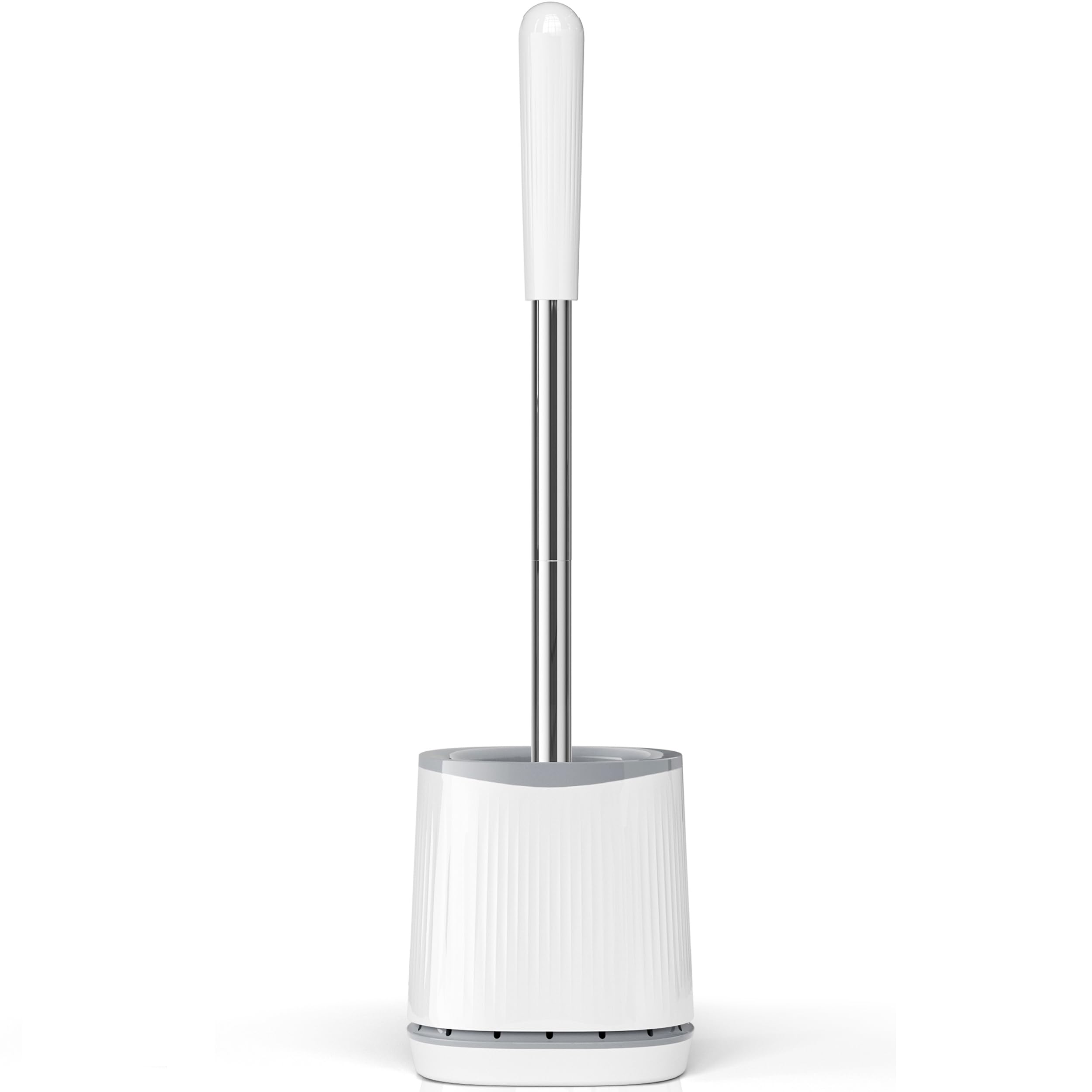 TRENTI Toilet Brush and Holder Set - Bristles Bowl Brush Head - Product Imagery