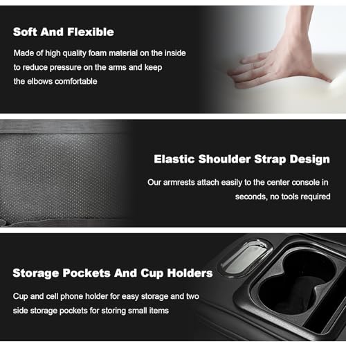Car Center Console Armrest Pillow, Multifunctional Armrest Box - Product Imagery
