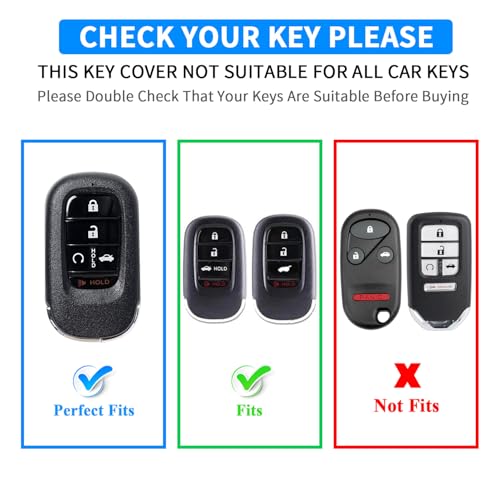 QBUC for Honda Key fob Cover(red, 5 Buttons), Soft TPU - Product Imagery
