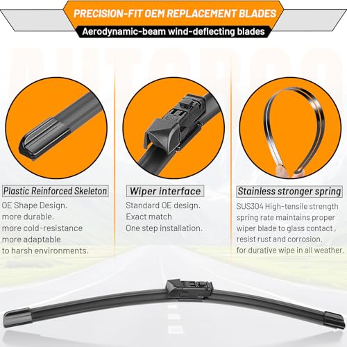 AUTOBOO Windshield Wiper Blade Replacement for Subaru Crosstrek - Product Imagery