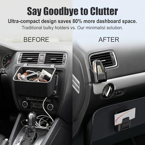 Car Key Fob Holder, Multifunctional Dashboard Storage Box with - Product Imagery