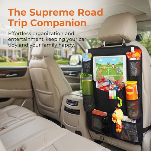 Car Backseat Organizer with 10" Tablet Holder, Seat Back - Product Imagery