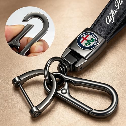 Leather Car Key Chain Metal Car Keyring Accessories Suit for - Product Imagery