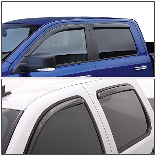 DNA MOTORING Set of 4 Tape-On Window Rain Guards Compatible with - Product Imagery